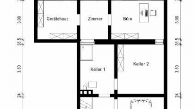 Hobby- und Heizungsraum, 1 Arbeitszimmer und 1 Dusche