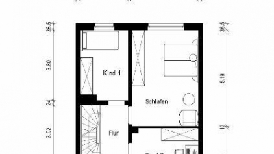 Badezimmer mit Badewanne, 3 Schlafzimmer