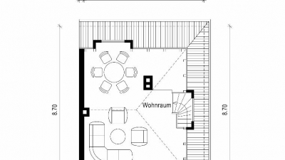 Grundrissvisualisierung Dachgeschoss