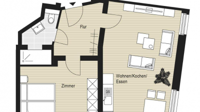 Grundriss Wohneinheiten 4, 7, 10