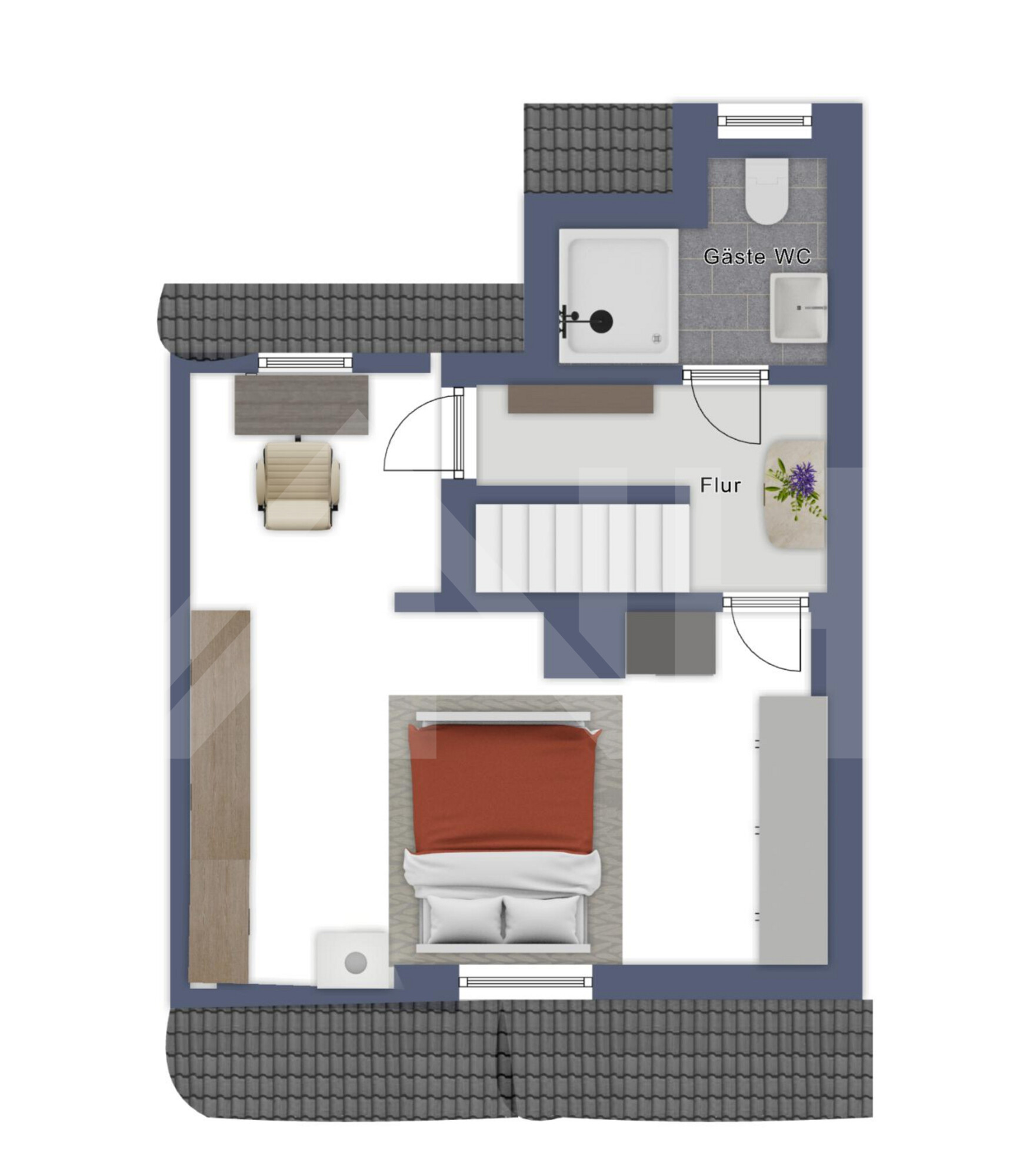 Dachgeschoss 5 - Zimmer