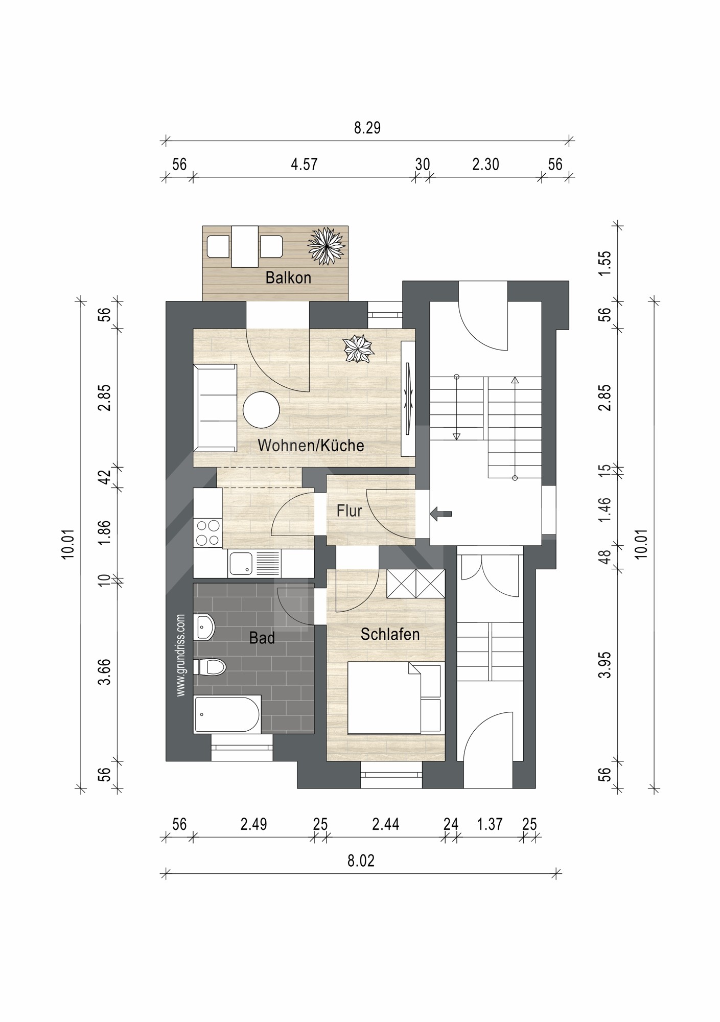 Grundriss Maybachstraße 17